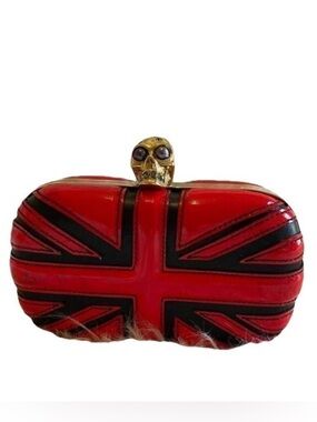 🛍️ ALEXANDER MCQUEEN Limited Edition Britannia England Patent Leather Clutch